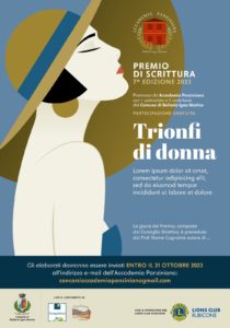 VII PREMIO DI SCRITTURA | TRIONFI DI DONNA